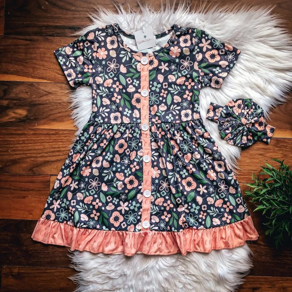 Wellington Designs Happiness Blooms Dress, Sz 2T NWT
